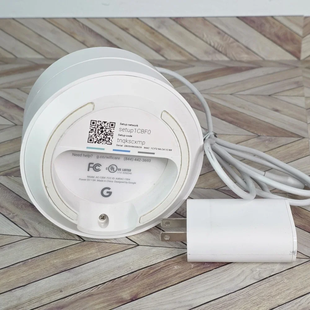 Google WiFi AC-1304 1 Port 1200Mbps Wireless Mesh Router With Power Cable TESTED